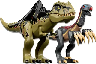 Attaque de Giganotosaurus et de Therizinosaurus