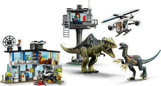 Attaque de Giganotosaurus et de Therizinosaurus