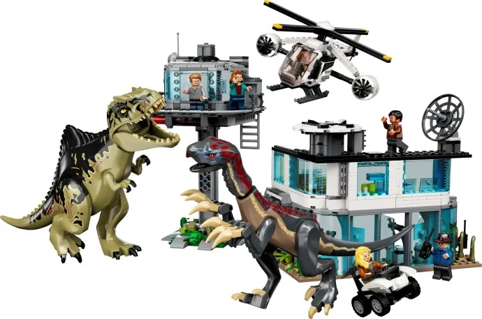 Attaque de Giganotosaurus et de Therizinosaurus