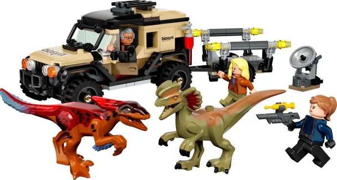 Transport de Pyroraptor et Dilophosaurus