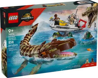 Brick-Built Mosasaurus Boat Mission