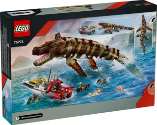 Brick-Built Mosasaurus Boat Mission