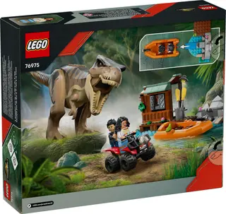Évasion de la rivière par un T. rex