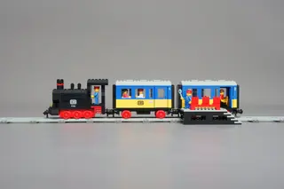 Stoomtrein voor passagiers die je kunt duwen