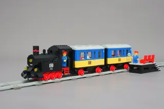 Stoomtrein voor passagiers die je kunt duwen