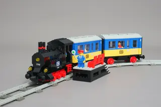 Stoomtrein voor passagiers die je kunt duwen