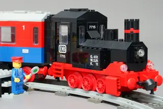 Stoomtrein voor passagiers die je kunt duwen