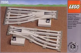 Aiguillages manuels gauche et droite avec rails électriques gris 12 V