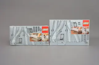 Aiguillages manuels gauche et droite avec rails électriques gris 12 V