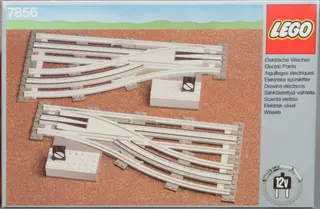 Aiguillages manuels gauche et droite avec rails électriques gris 12 V