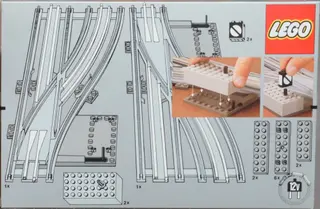 Aiguillages manuels gauche et droite avec rails électriques gris 12 V