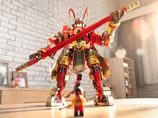 Affenkönig-Krieger-Mech