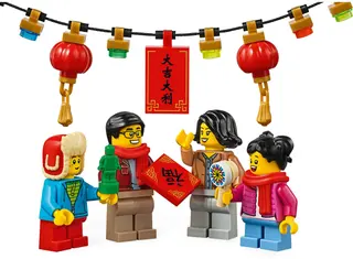 Chinesischer Neujahrs-Tempelmarkt