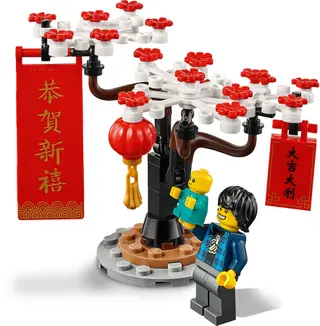 Chinesischer Neujahrs-Tempelmarkt