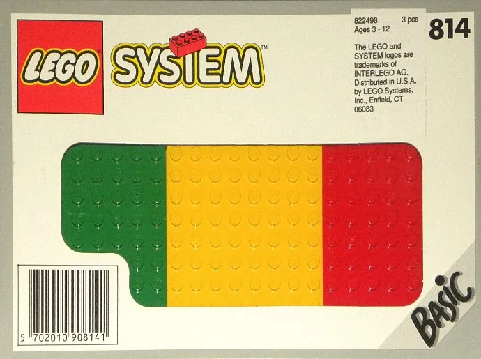 Bodemplaten, groen, rood en geel