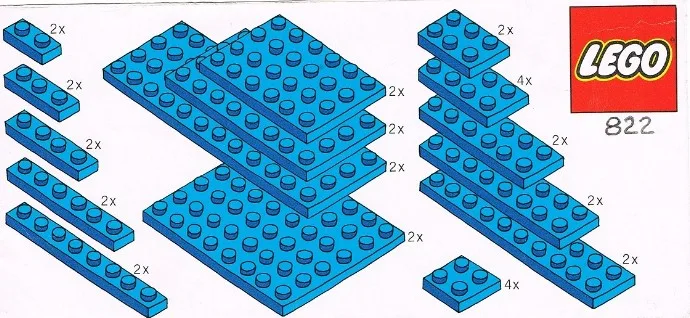 Onderdelenpakket met blauwe kentekenplaten