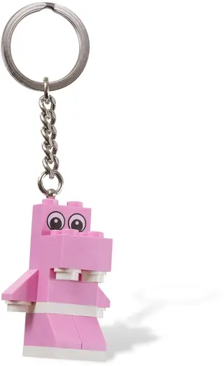 Pink Hippo Key Chain