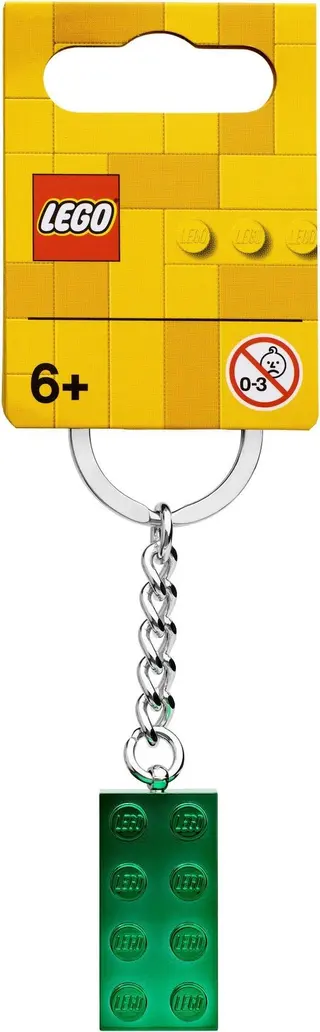 Porte-clés métallique vert 2x4