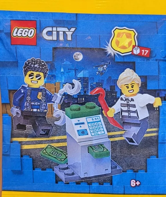 Policeman and Crook with ATM
