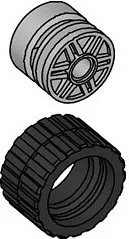 Small Wide Tire & Hub