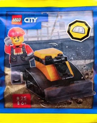 Bauarbeiter mit Bulldozer